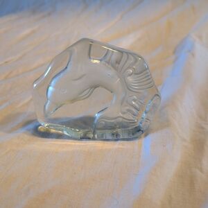 2/40$ Vintage Clear Glass Dolphin Paperweight Figurine